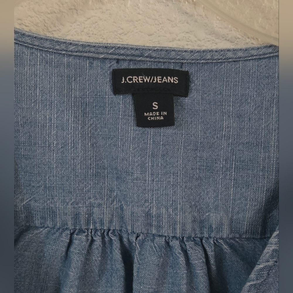 J. Crew Sky Blue Wrap Blouse - Picture 7 of 11